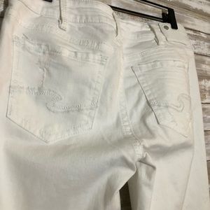 Silver Suki mid skinny white jeans